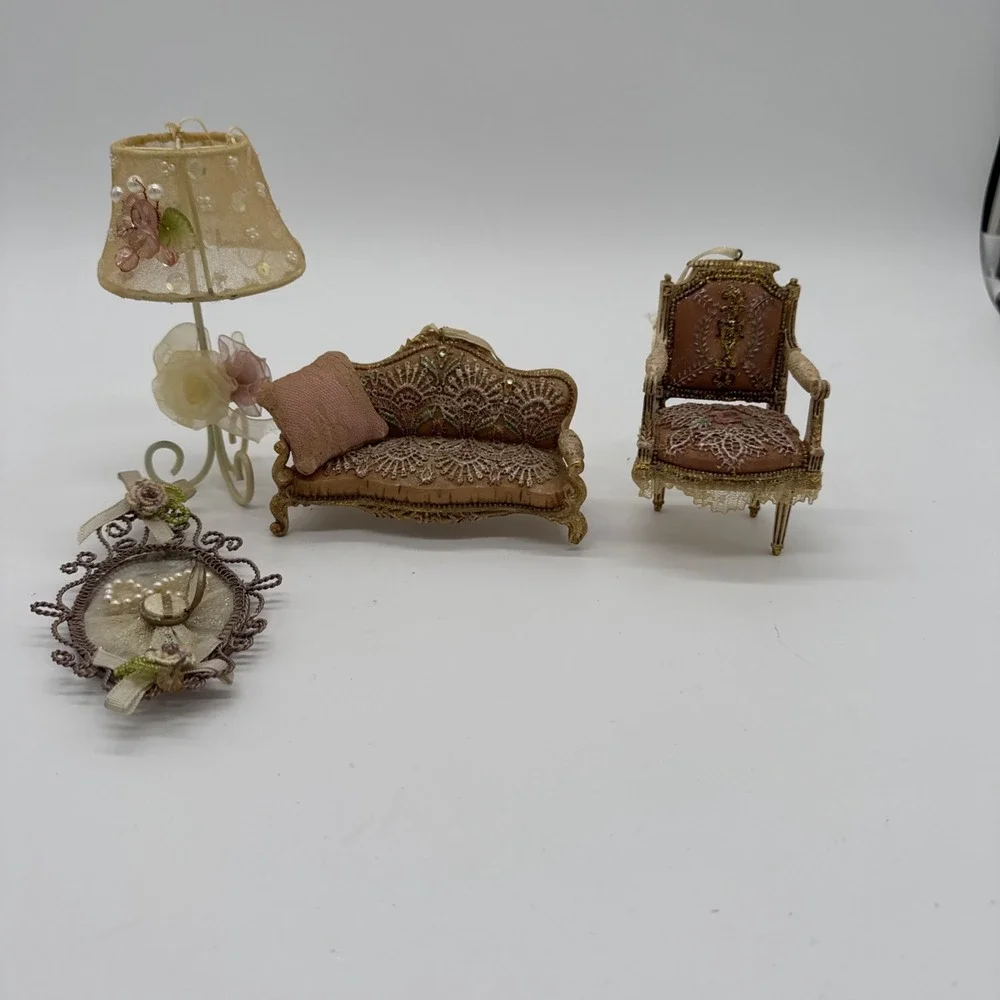 Victorian Inspired Chair Couch Lamp Mirror Hanging or Stand Alone Ornaments